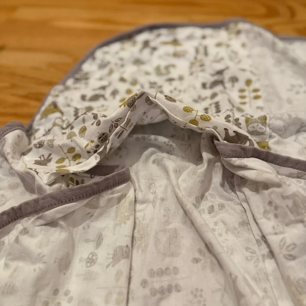 Miracle Kids Animal Print Swaddle Blanket - Cream and Gray